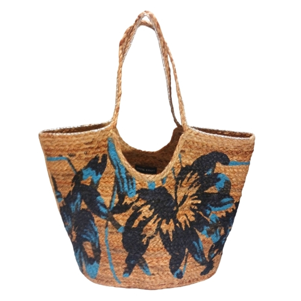 Antik Kraft Mehar Painted Jute Tote